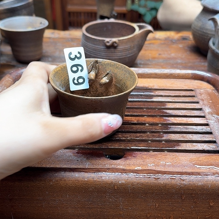 纯手工制作粗陶茶具