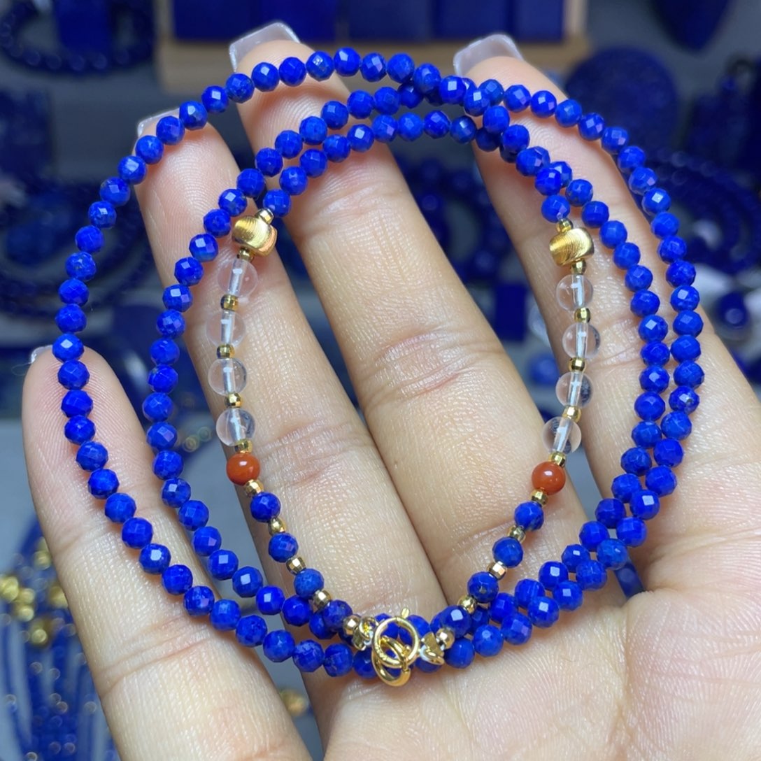 青金石3mm锁骨链未镶嵌