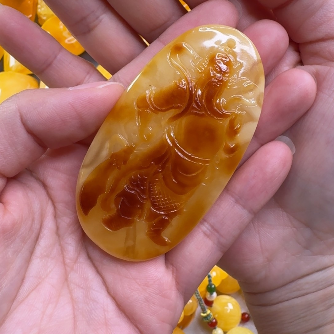 蜜蜡毛衣链未镶嵌