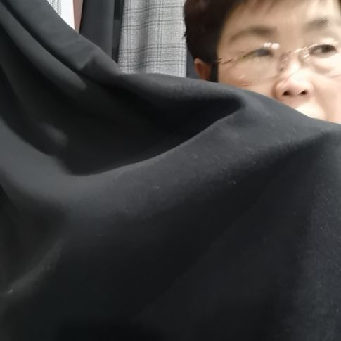 水洗羊绒布料黑色1.6米