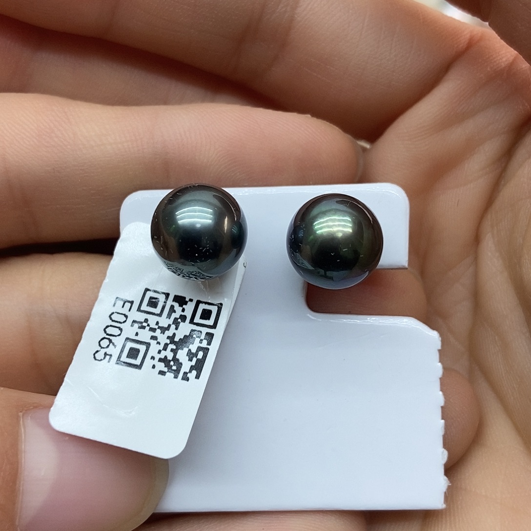 银S925镶嵌海水珍珠耳饰@@E0065