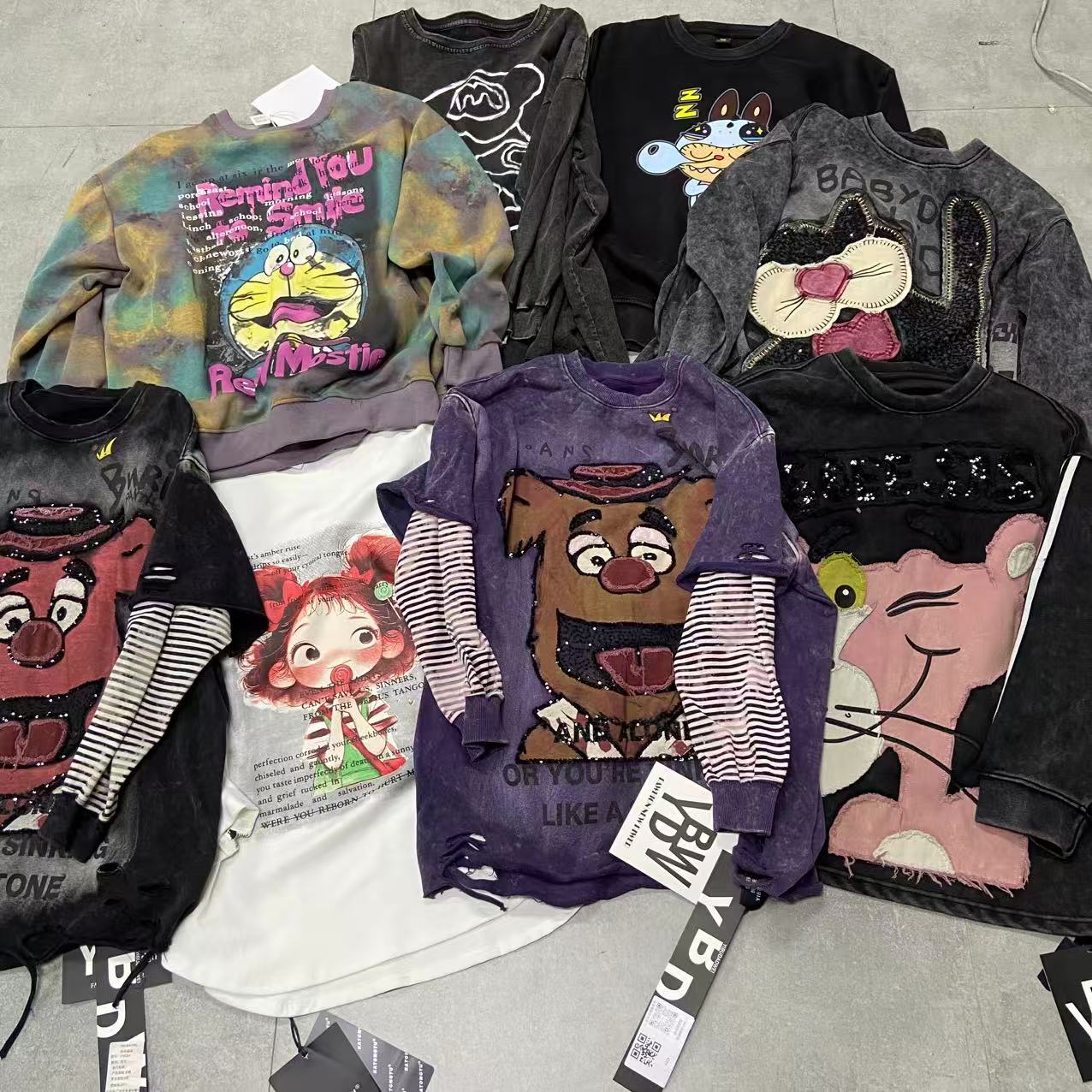 欧货潮牌重工设计感新款简约百搭卫衣上衣 DZ250255