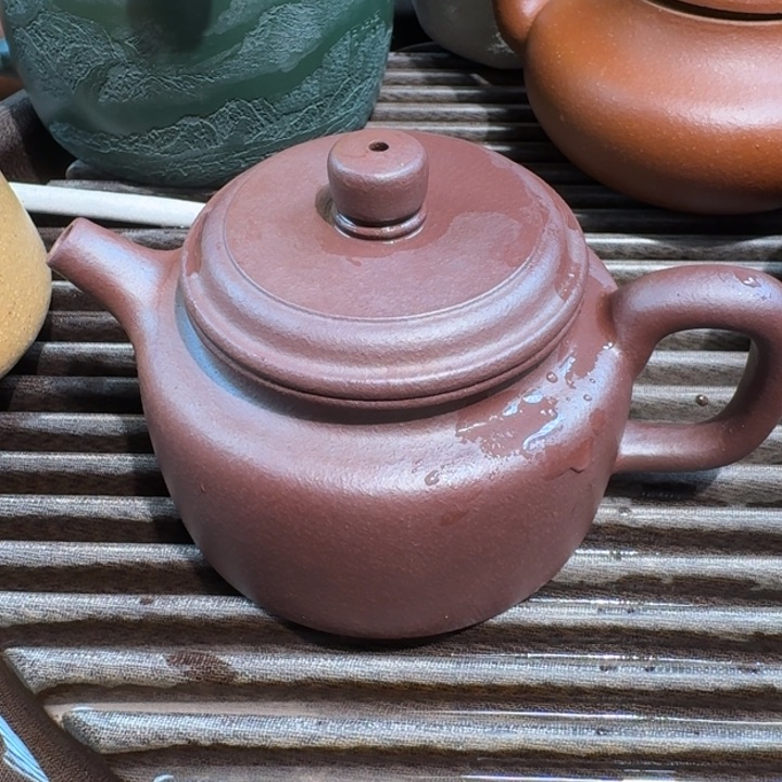 紫砂茶壶石红无添加130得中