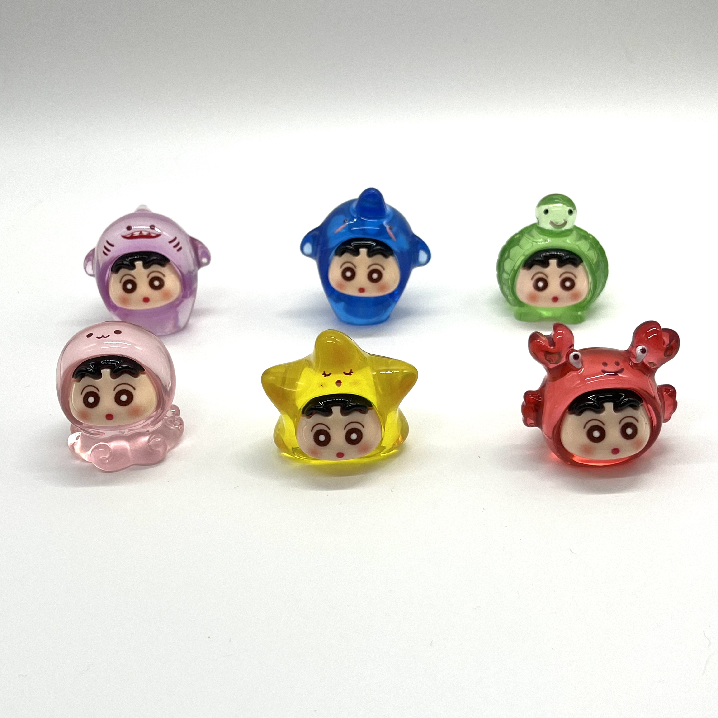 【九宫格直播拆】透色海洋小新树脂摆件