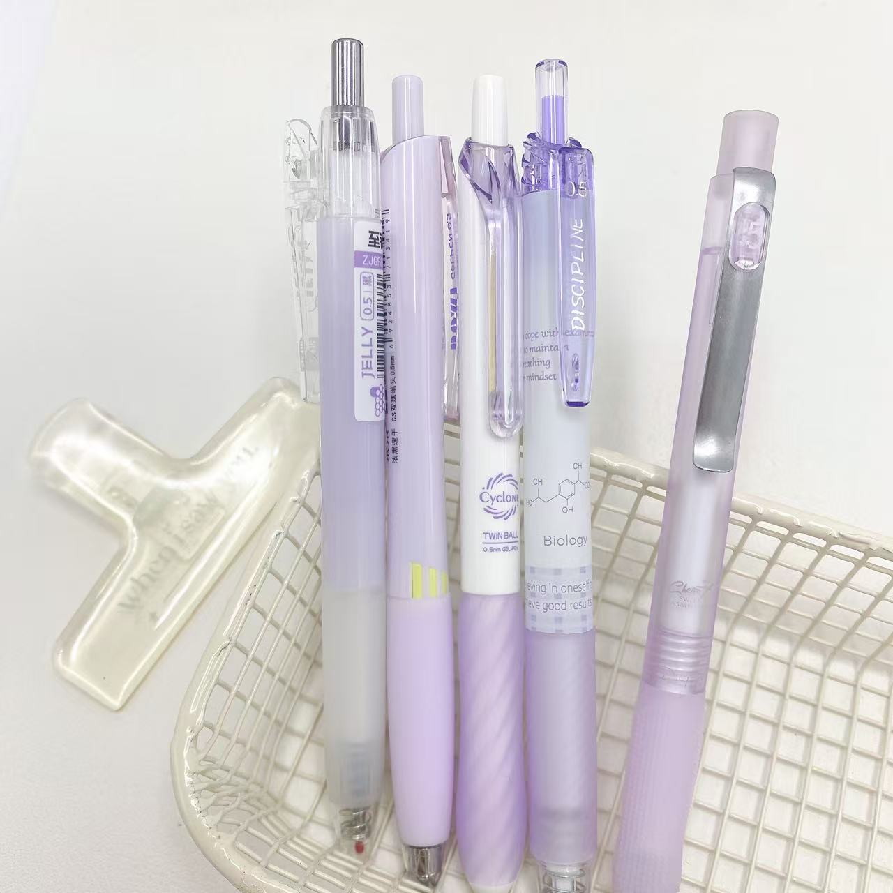 【推荐款/5支】Y01东米+德尔施+至锦黑墨按动中性笔