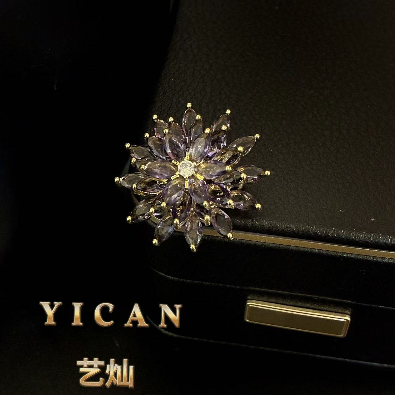 合金胸针 【紫雪花】简约百搭精致优雅高档时尚胸针4070