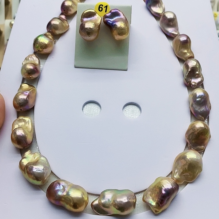 银S925镶嵌淡水珍珠耳饰.*疼