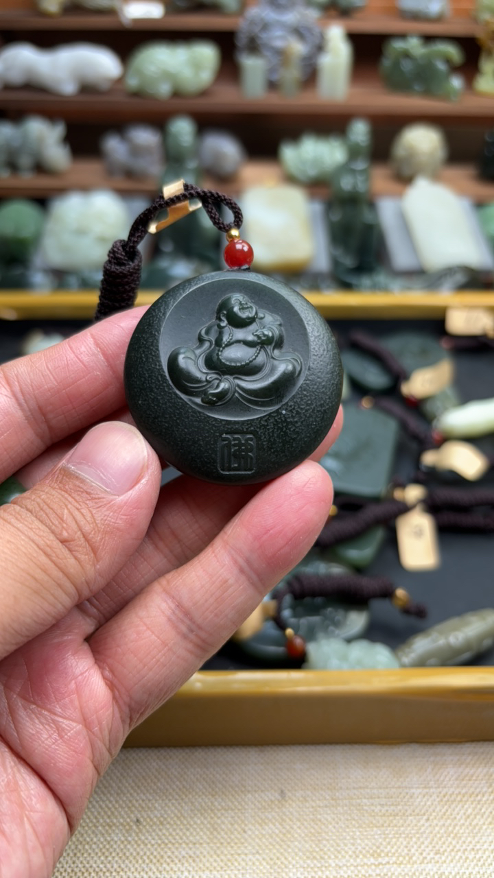 保真和田玉佛牌时尚吊坠百搭精雕拍一发一手工精致气质