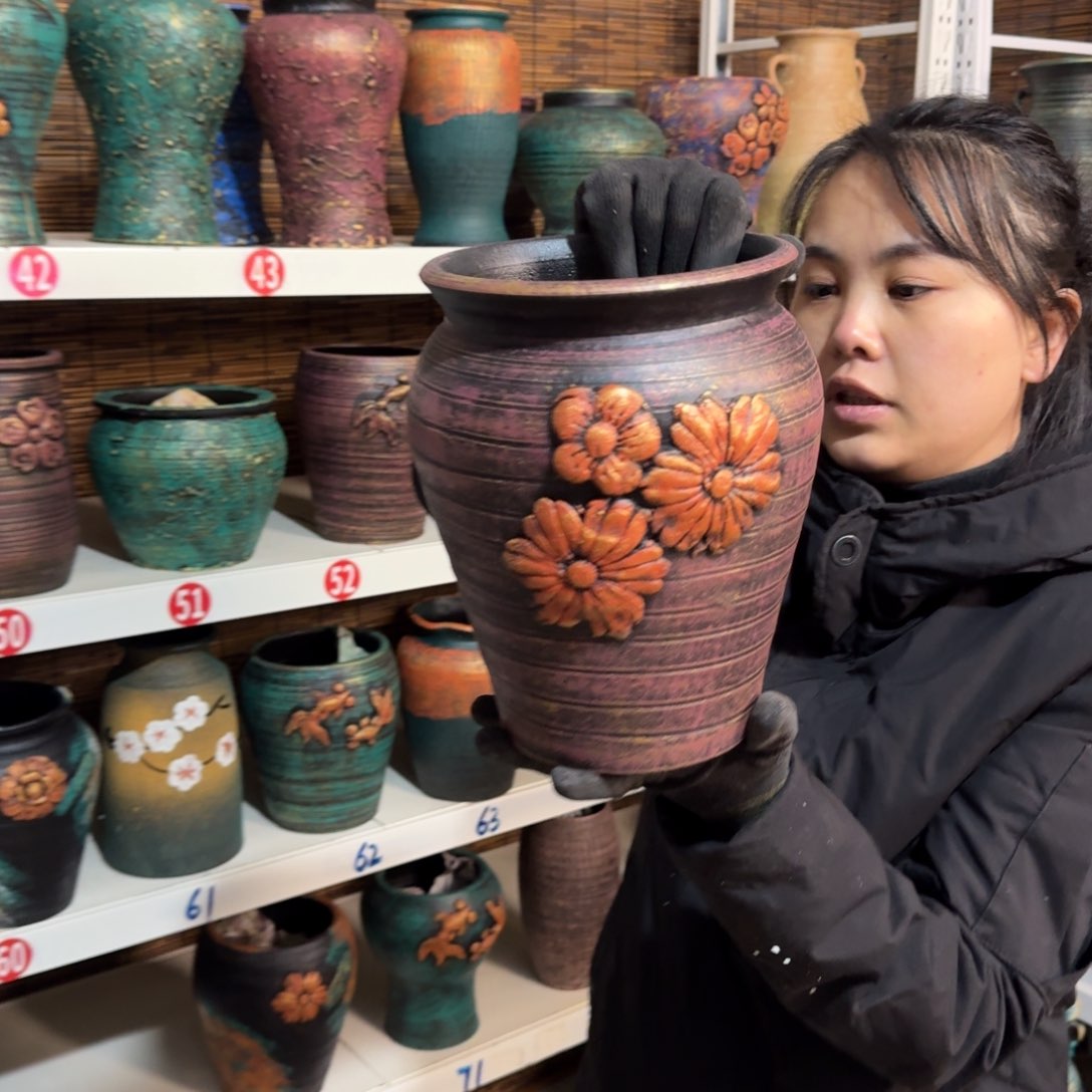 红陶红陶花盆炸炸炸