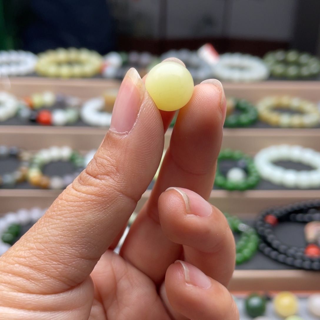 和田玉手链未镶嵌卡12