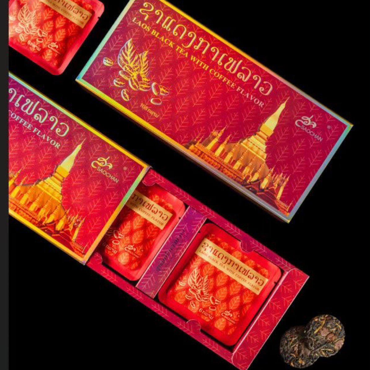 老挝三宝：老挝咖啡红茶（内有18泡独立包装小袋）花果香