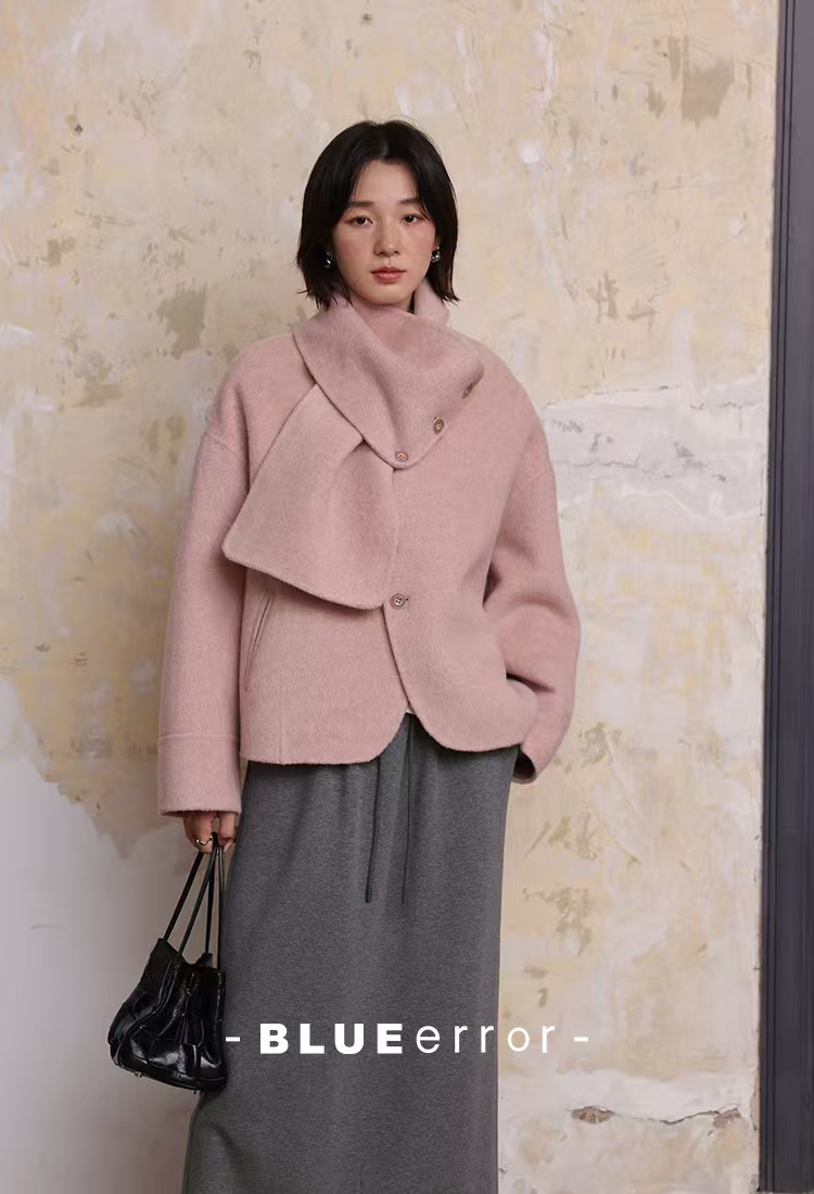 源头工厂—现货《2025东大门款新款》秋冬双面手缝羊毛大衣