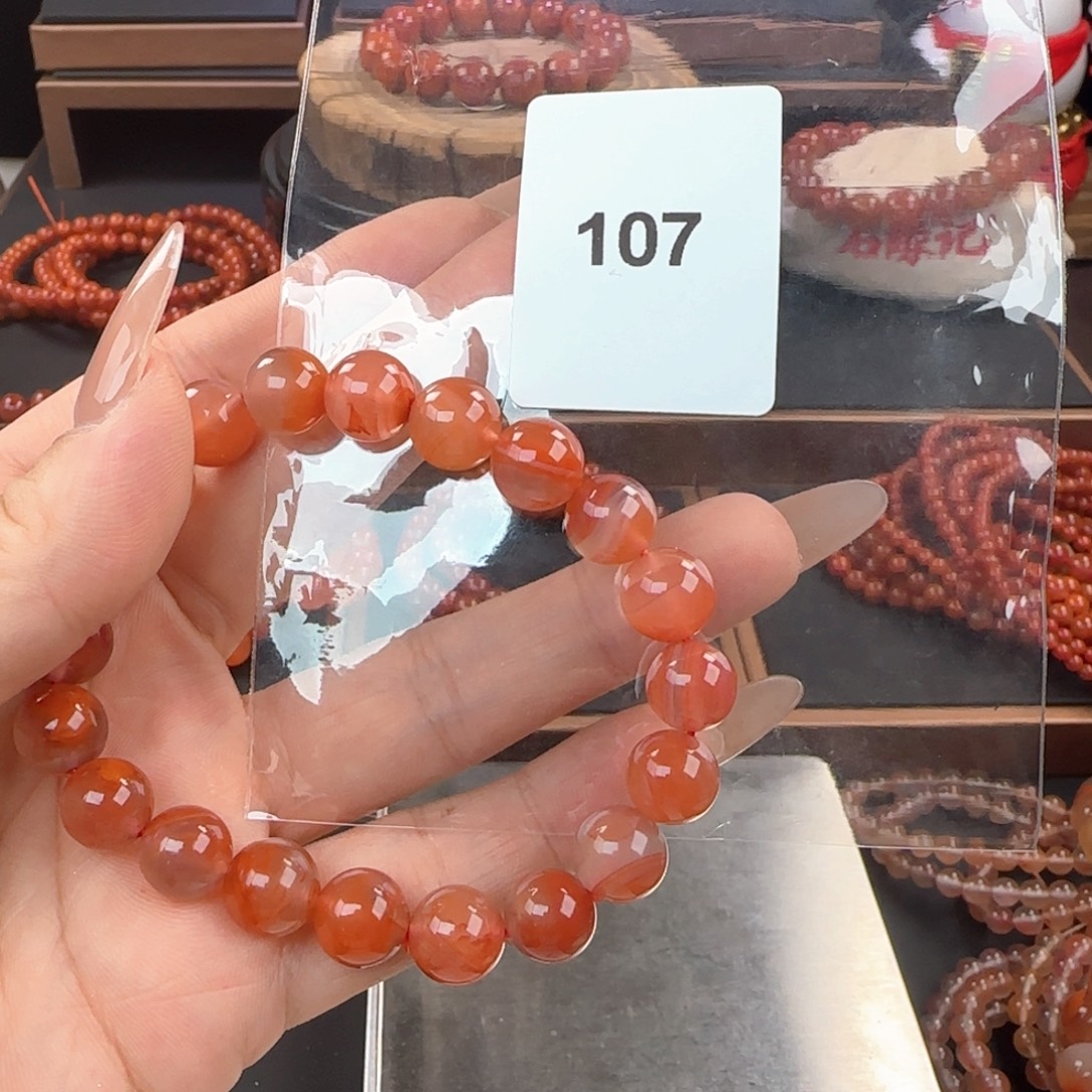 南红玛瑙未镶嵌手链