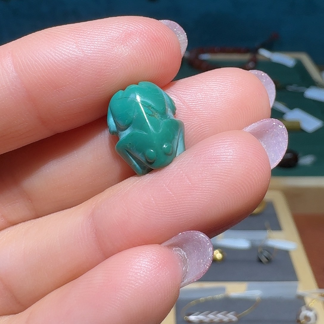 布***问吊坠（不含链）琉璃10.8*13mm