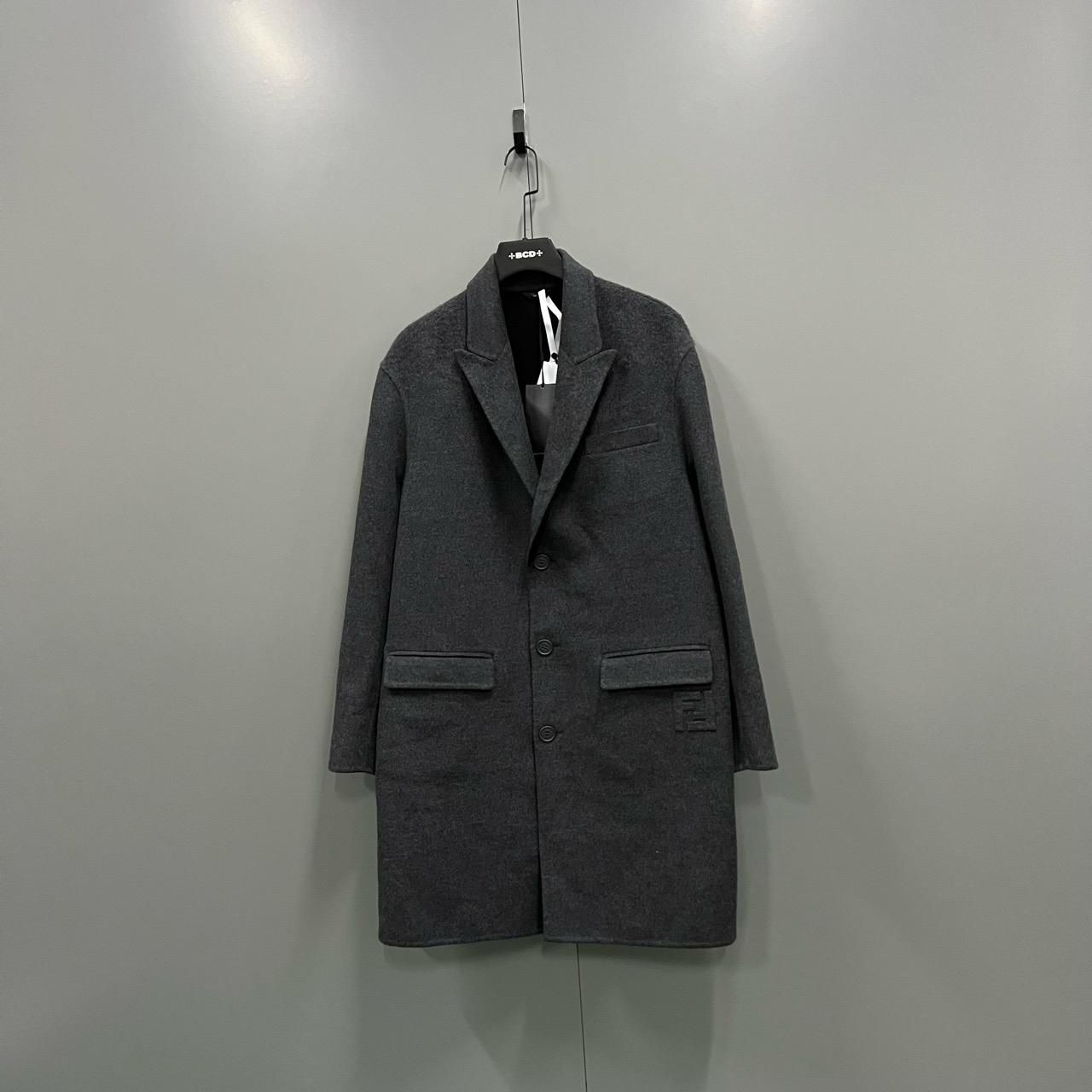 99新 FENDI/芬迪 （bb）208 浮雕双F羊毛大衣 44码/吊牌 bc009223