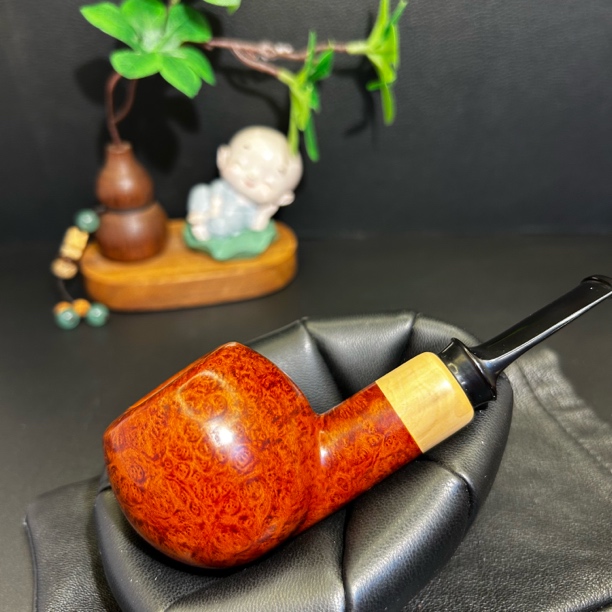 丹麦斯邦手工进口石楠木苹果款光面烟具