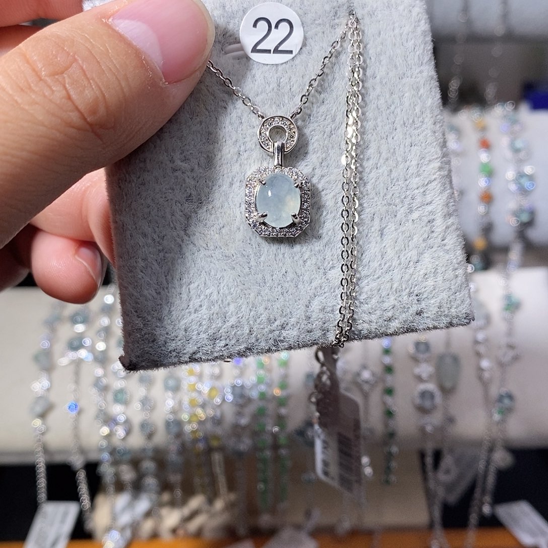 翡翠银S925镶嵌戒指