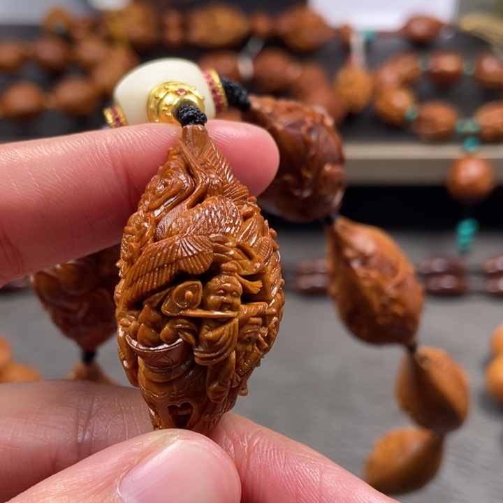 橄榄核手串/手链镂空八仙单子