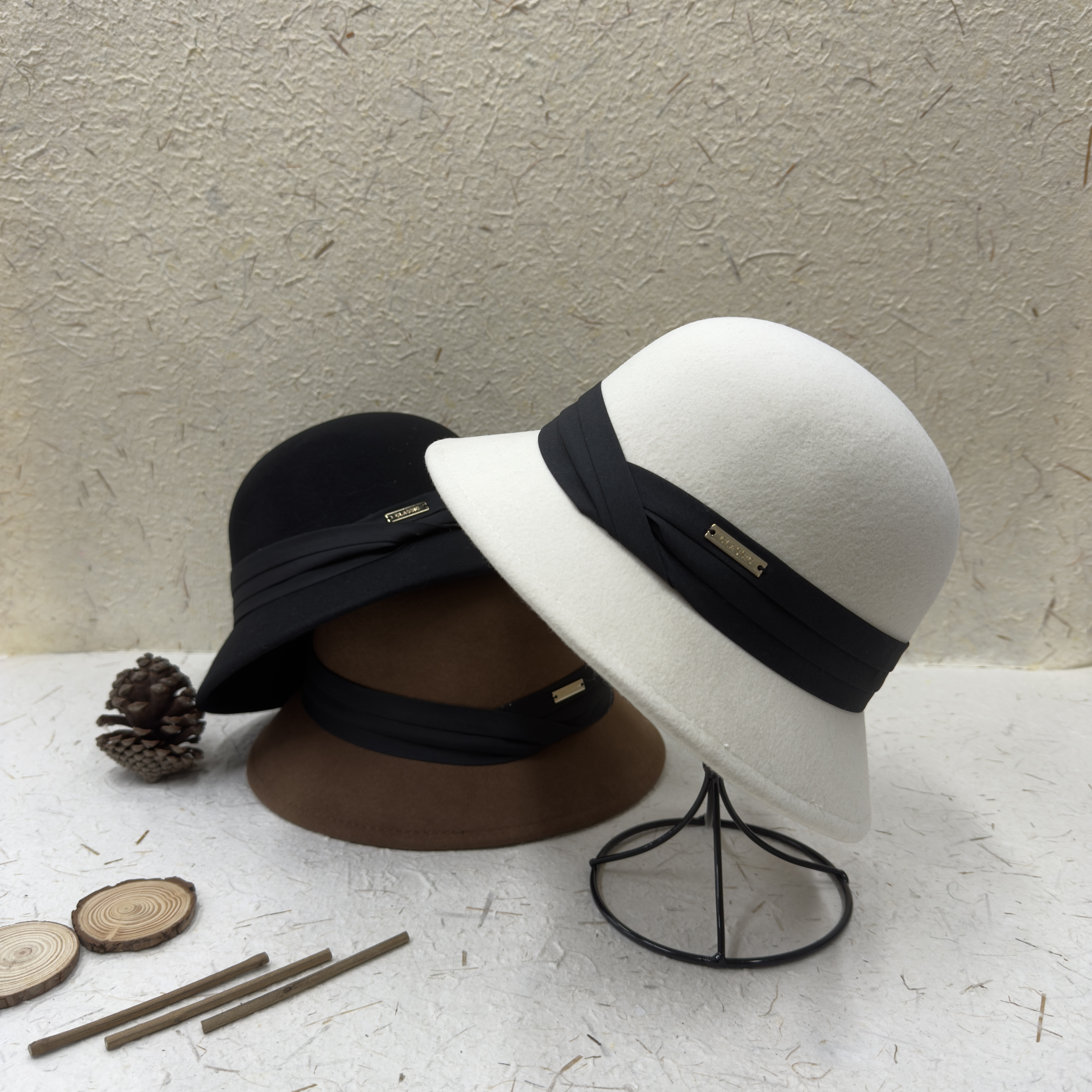 礼帽秋冬头围帽子遮阳八角渔夫帽鸭舌帽百搭帽子女秋冬毛呢时尚