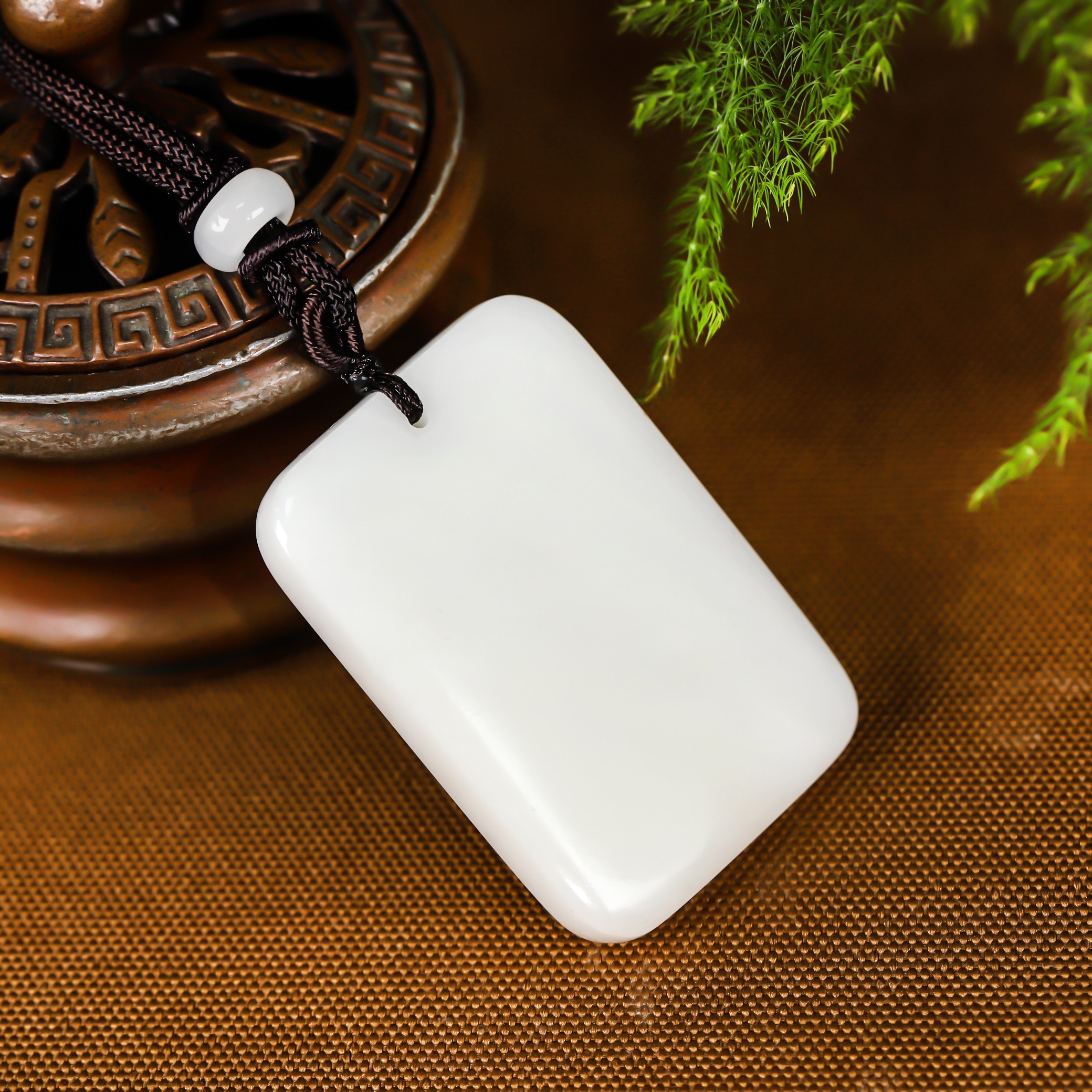 西安蓝田玉精品平安无事牌临潼兵马俑景区同款活玉博物馆正品保真