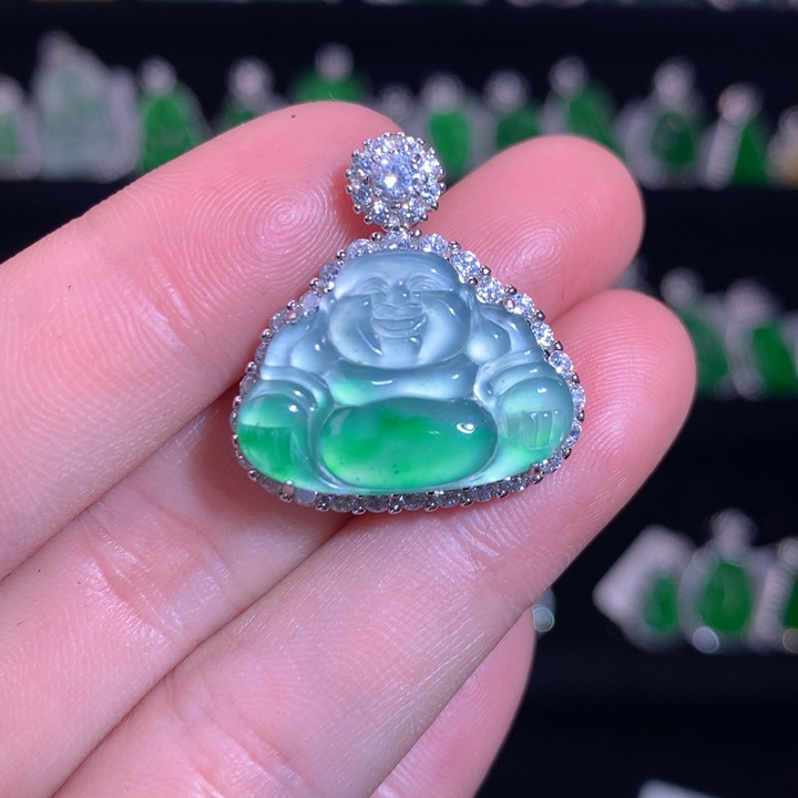 【闪购商品】颈饰银S925镶嵌翡翠天然翡翠