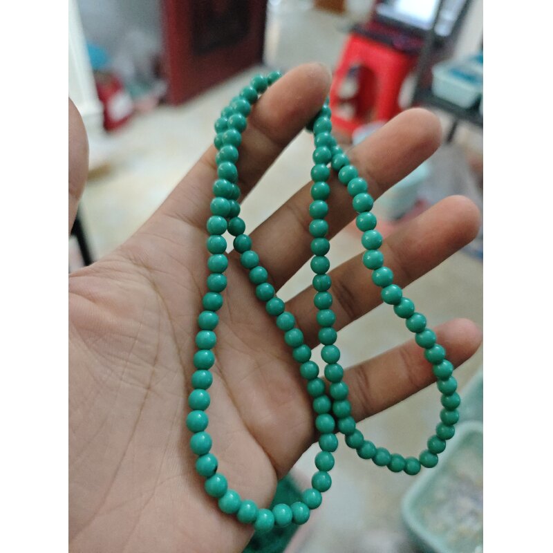 B46  高瓷绿三圈6mm