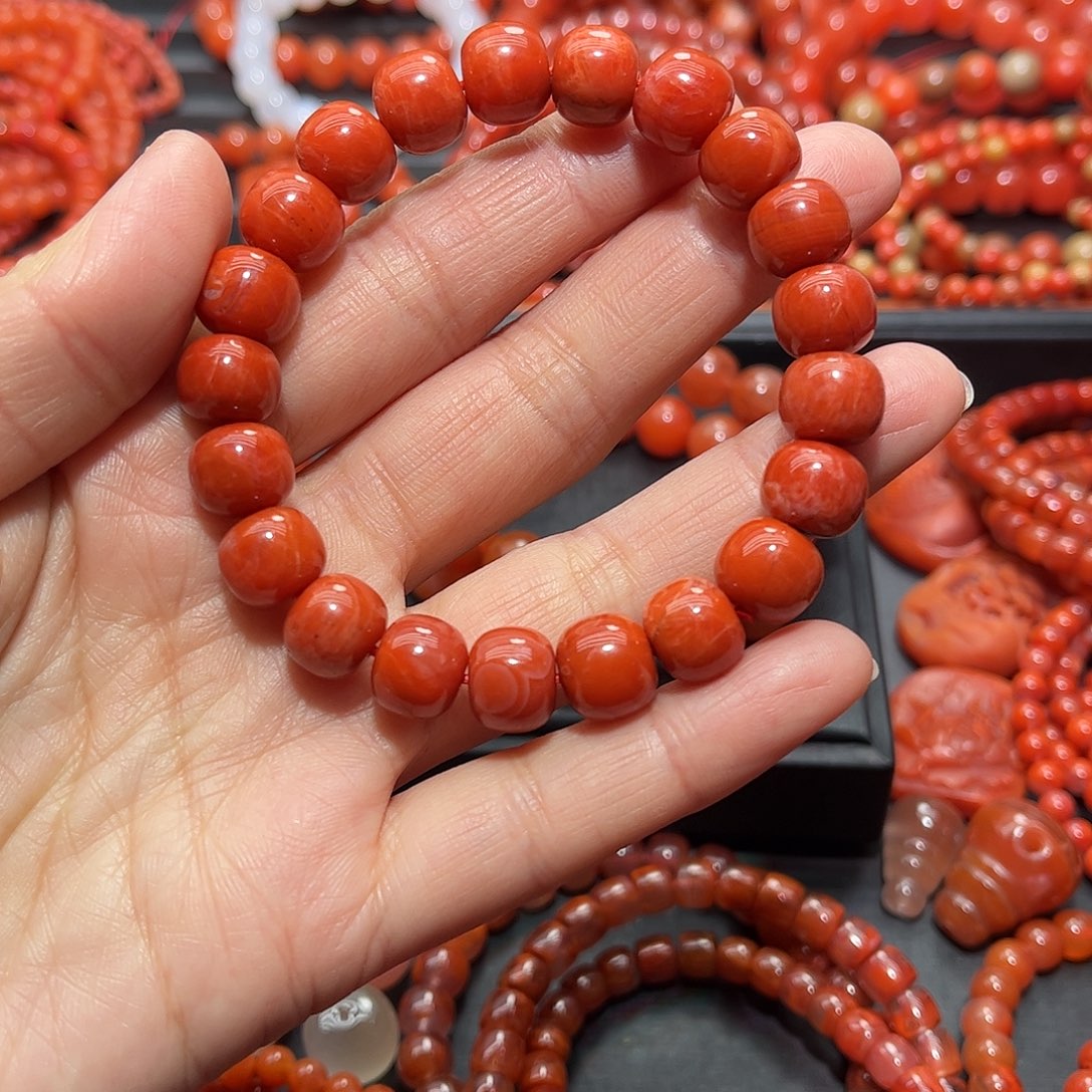 南红玛瑙手链未镶嵌