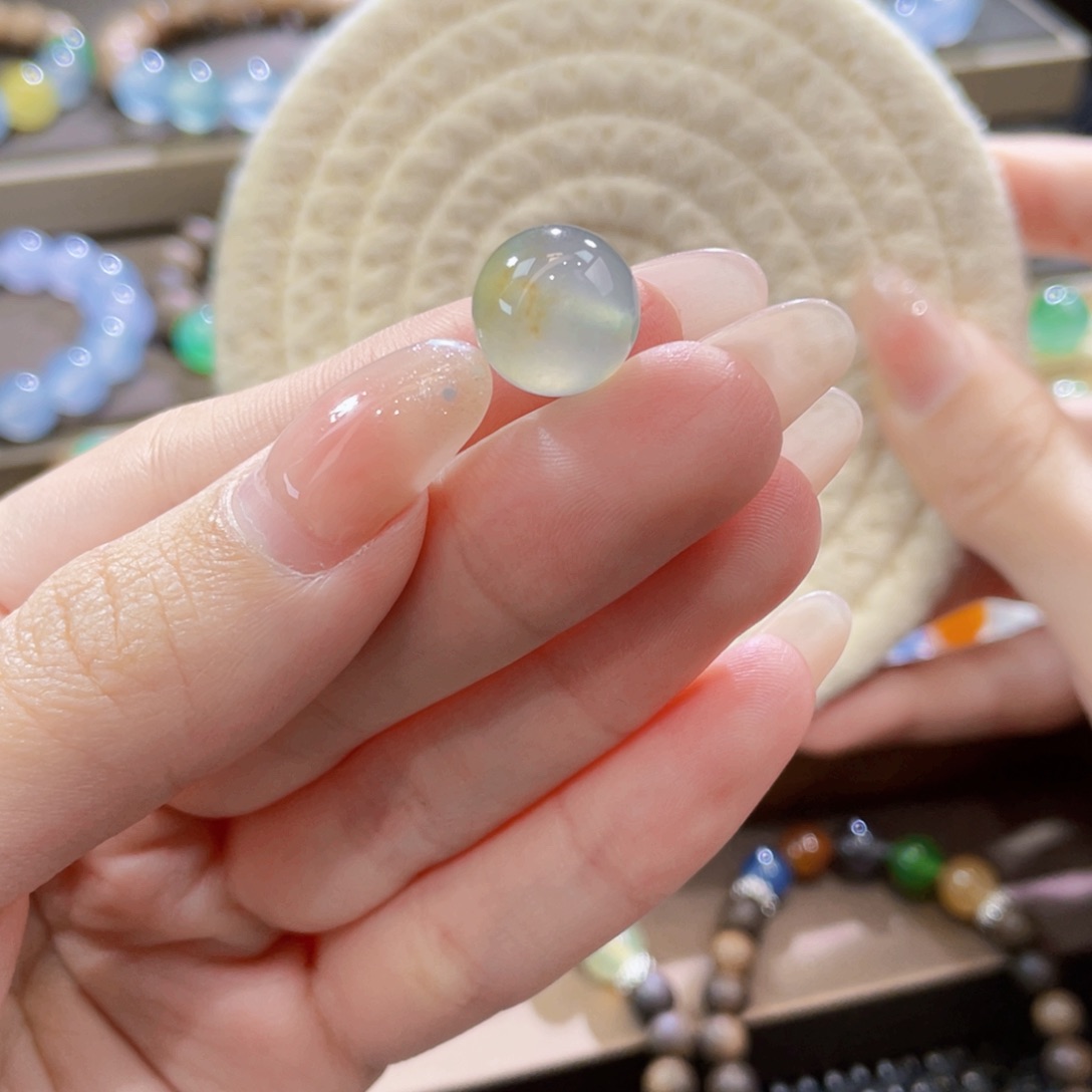 翡翠未镶嵌手链卡12.3冰黄