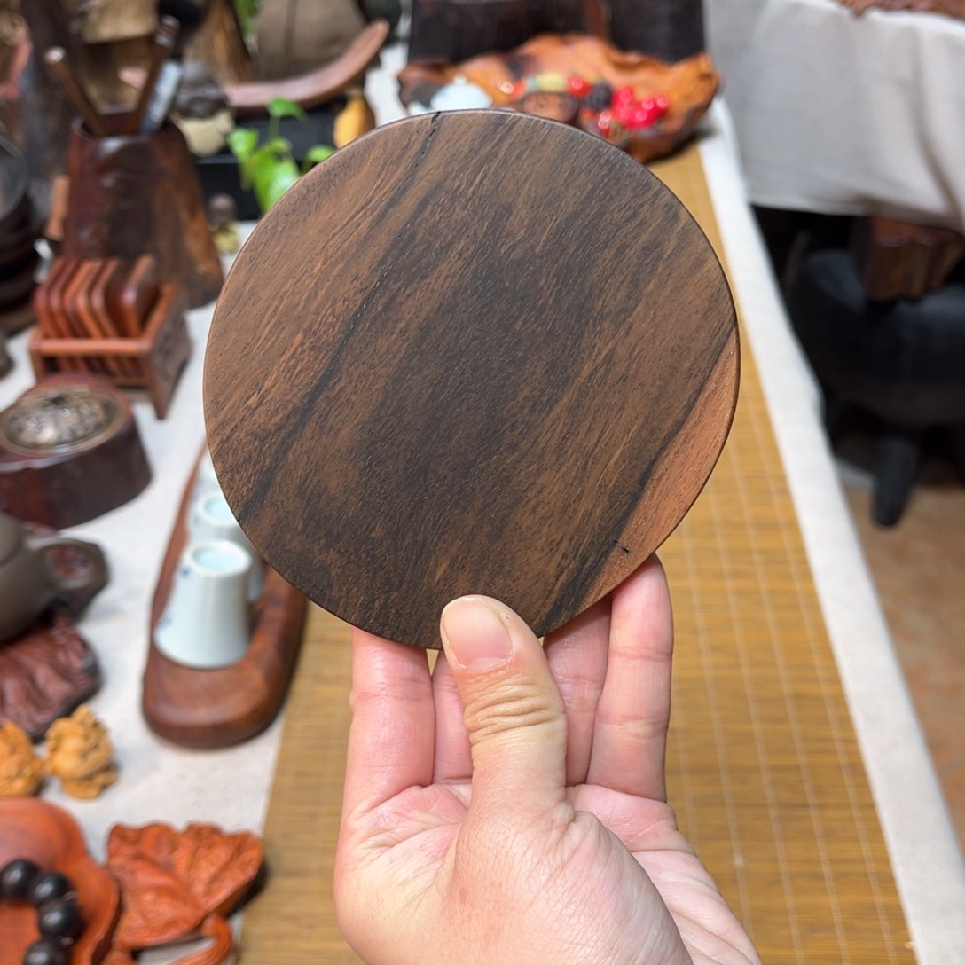 大叶紫檀随形壶承