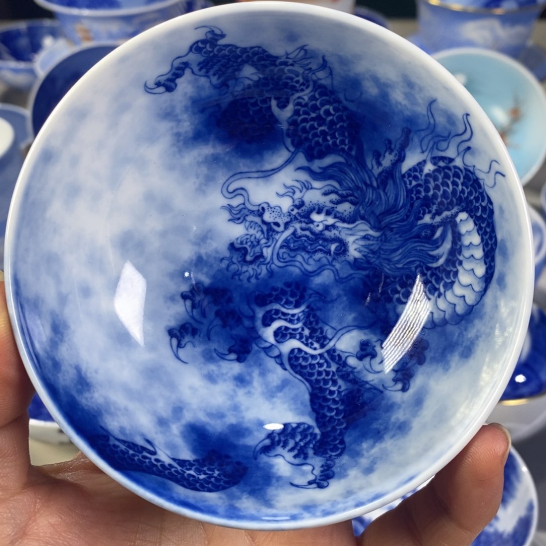 青花龙主人杯杯杯