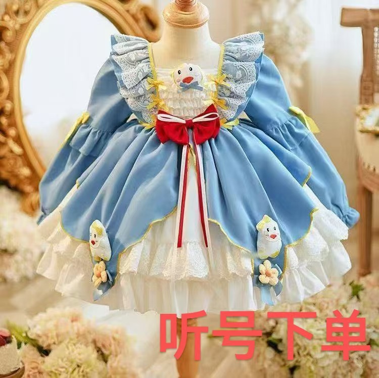 1-55甜美女宝宝儿童女宝童装连衣裙女孩洋气女童时尚儿童节秋夏