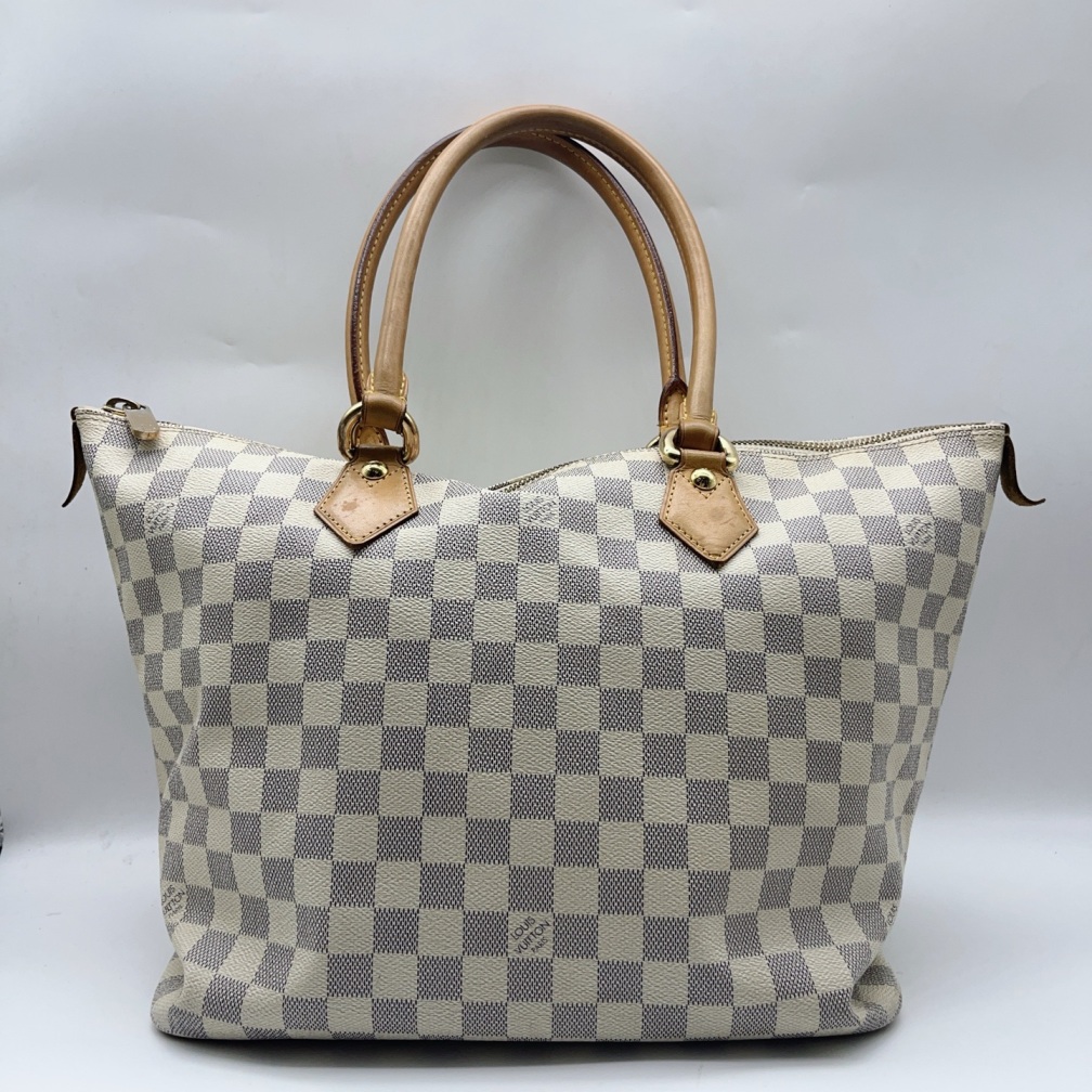 95新 LouisVuitton/路易威登   白色棋盘格托特包   1471 8742 