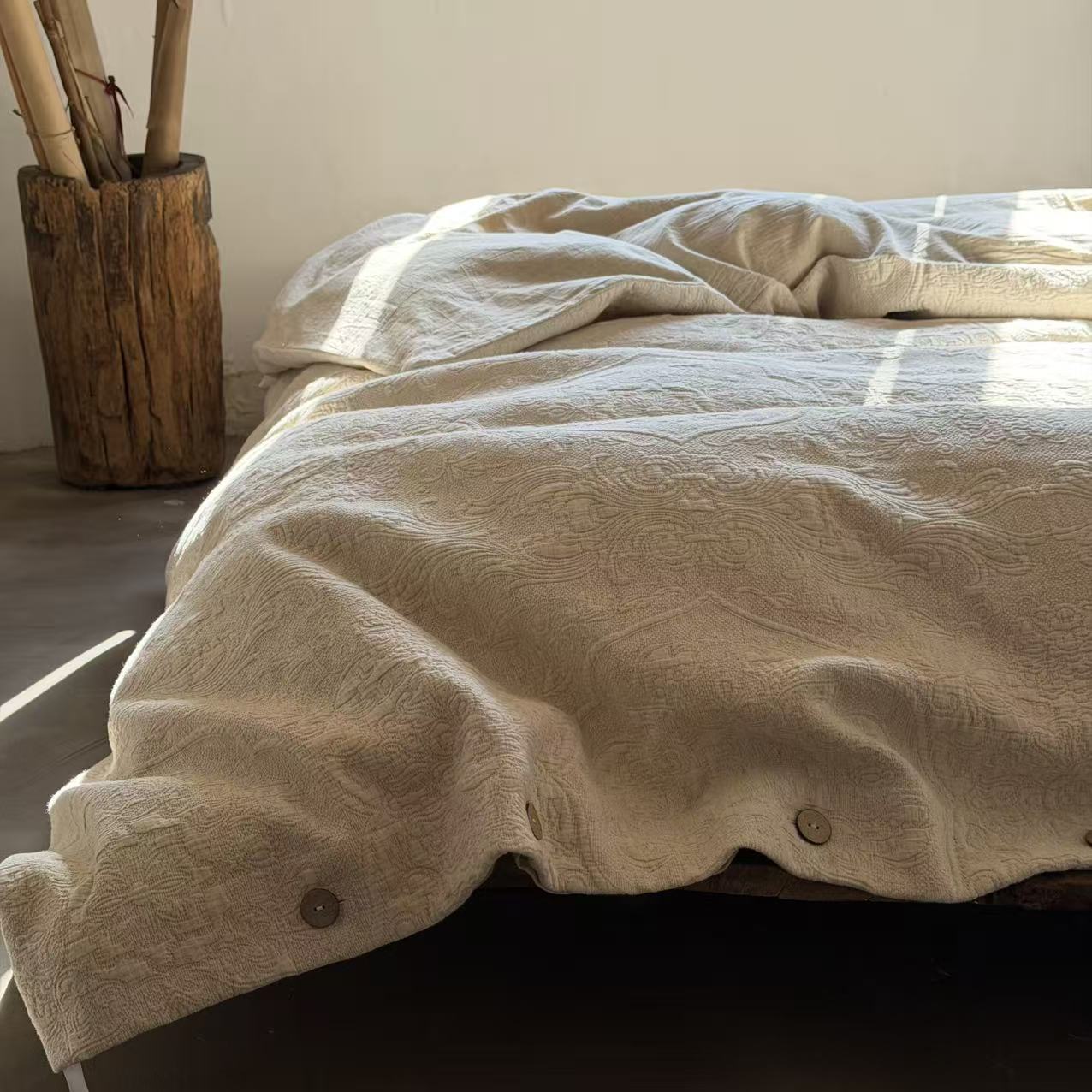 【爱丁堡-被套】秋冬加厚保暖 高克重棉麻 深浮雕立体绗缝欧式被套