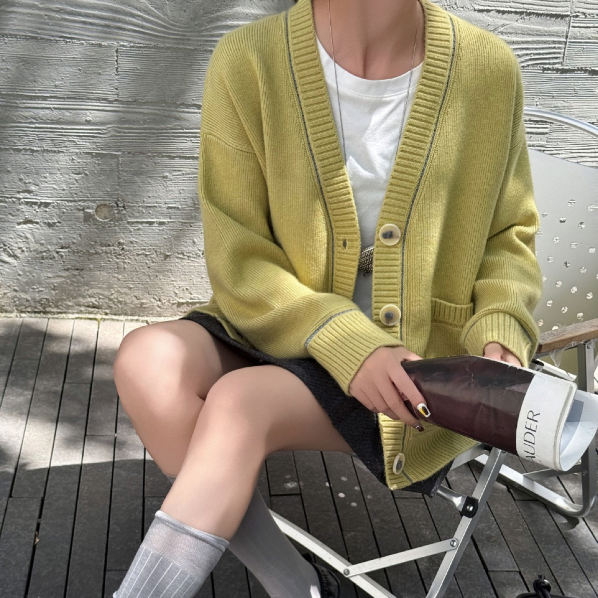 【风尚】58007秋季时尚慵懒开衫毛衣·衣长66厘米