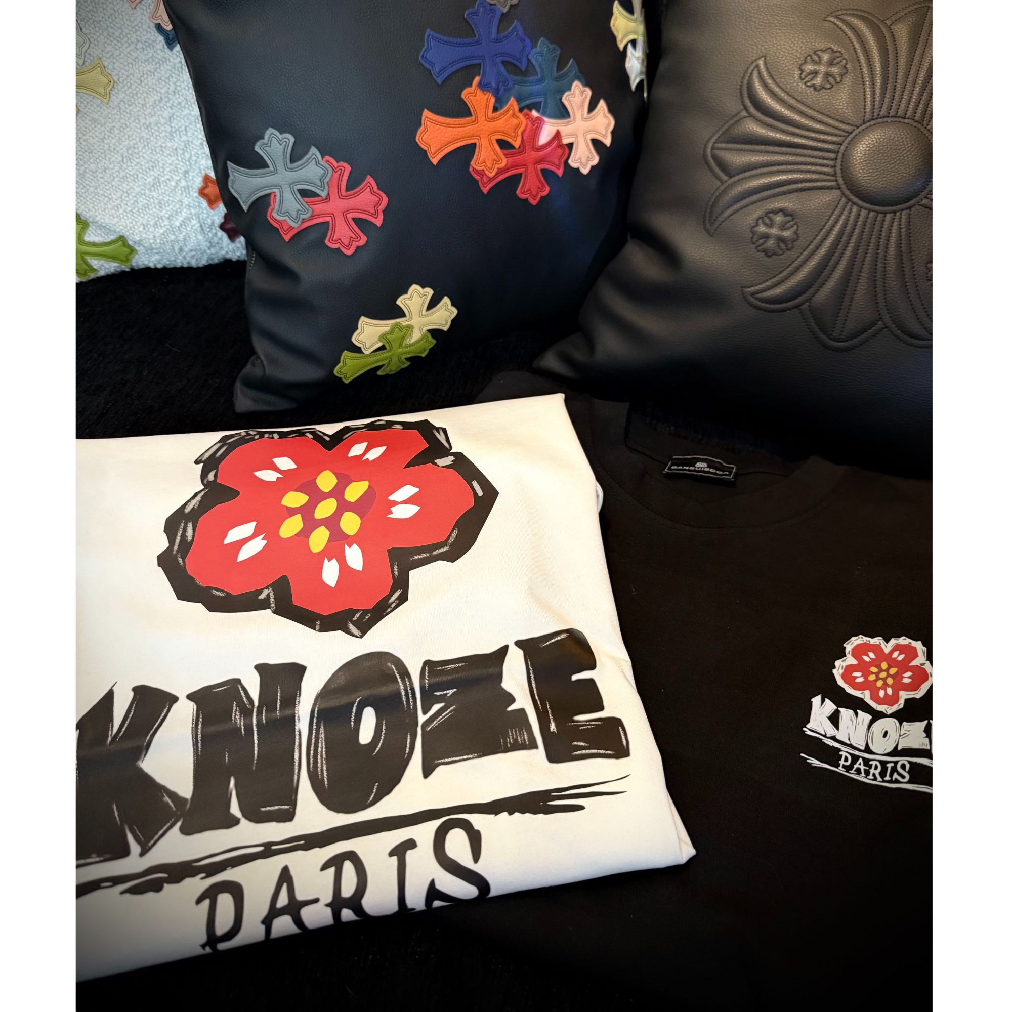 （钱老板专属）宽松【前后康丽直喷樱花】男女同款短袖T恤