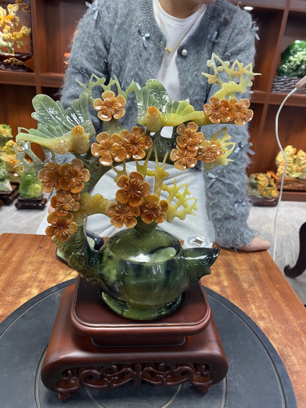 摆件新中式玄关山水摆件办公室摆件