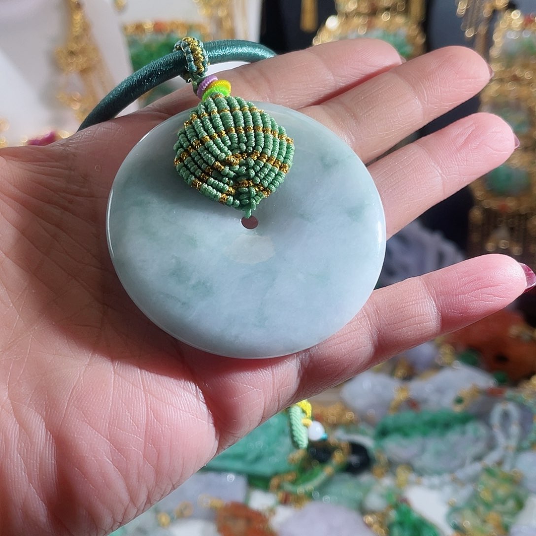 翡翠颈饰未镶嵌翡翠大大号平安扣
