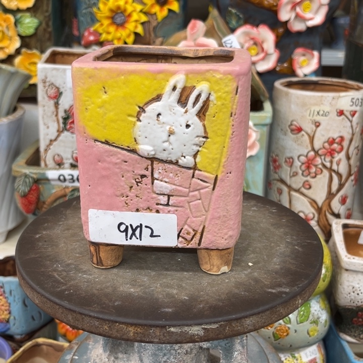 紫砂花盆粗陶材质多肉花盆