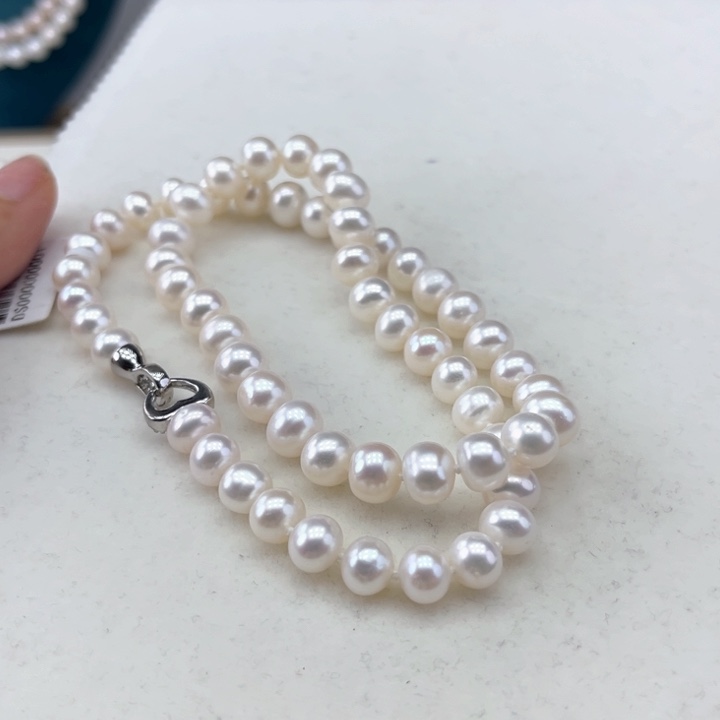 淡水珍珠颈饰未镶嵌8➕极光炫彩
