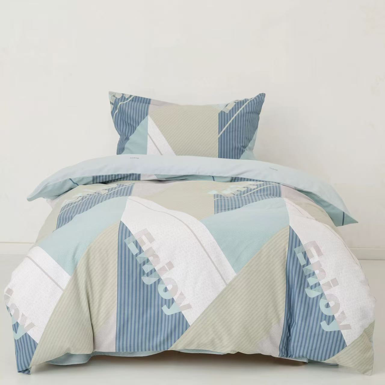 罗纳 纯棉斜纹三件套1.8×2.4米床单1.5×2米被套1个枕套四季款学生