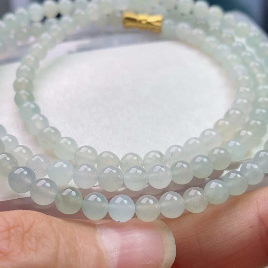 定制翡翠未镶嵌爱*翡翠定制手链