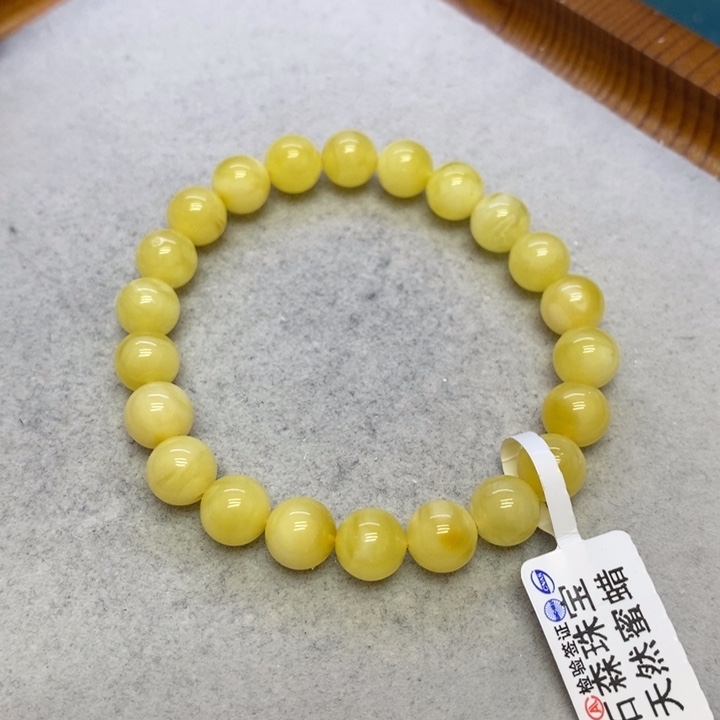蜜蜡裸石未镶嵌手串