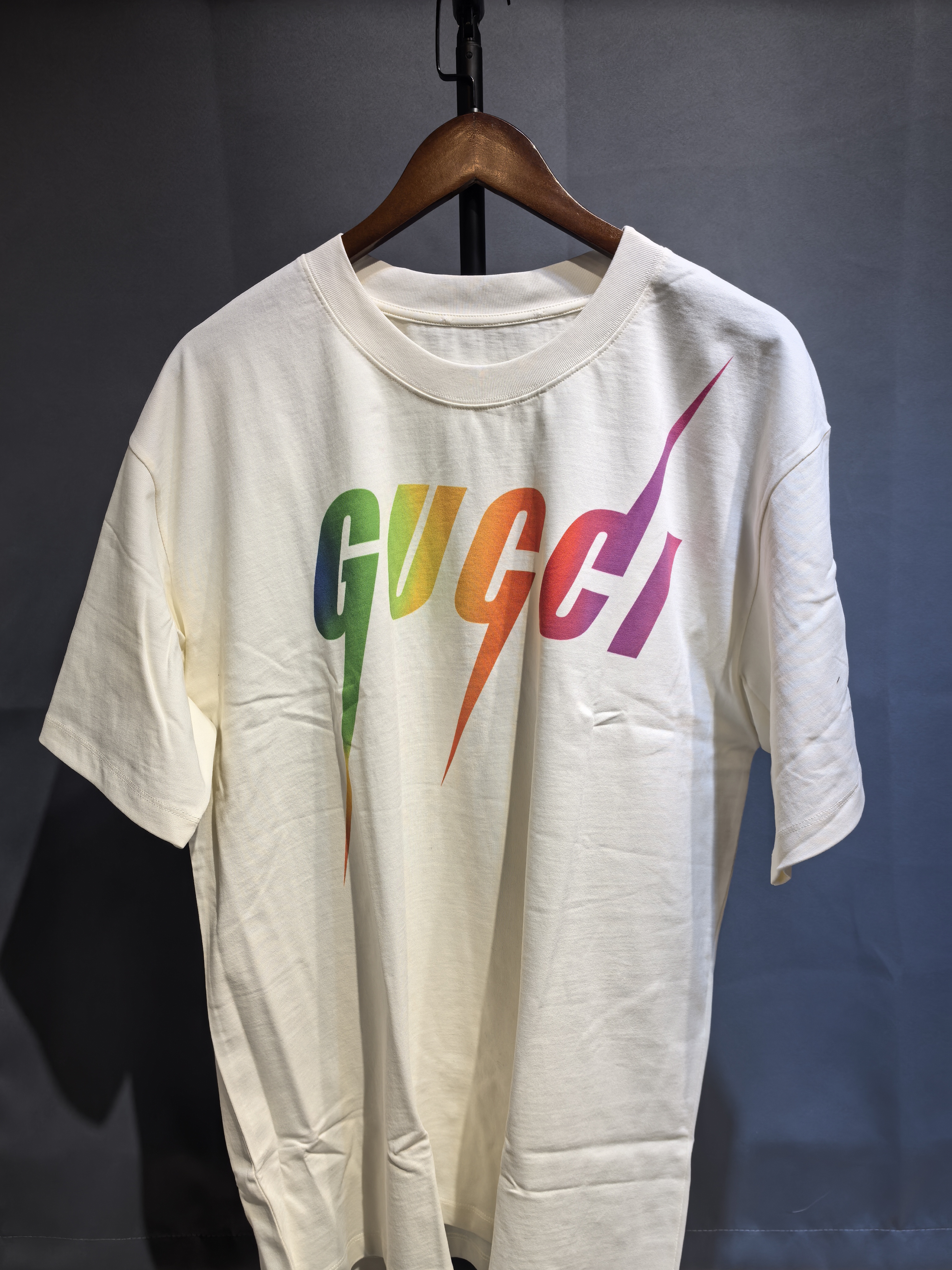 99新 GUCCI/古驰 【L】刀锋闪电LOGO短袖