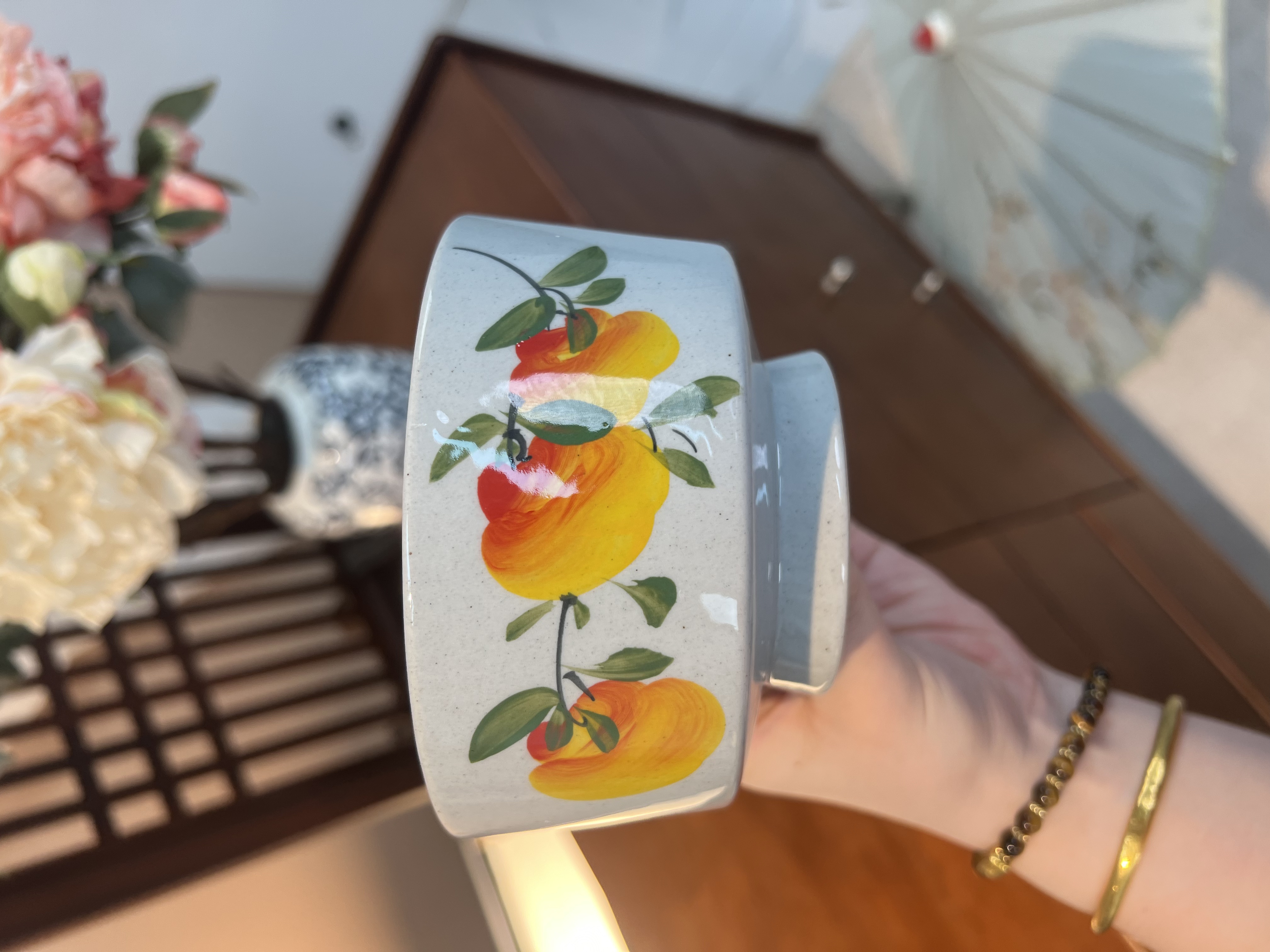 [宝宝碗] 珊小琪品牌· 高温手工手绘釉下彩.柿子.148