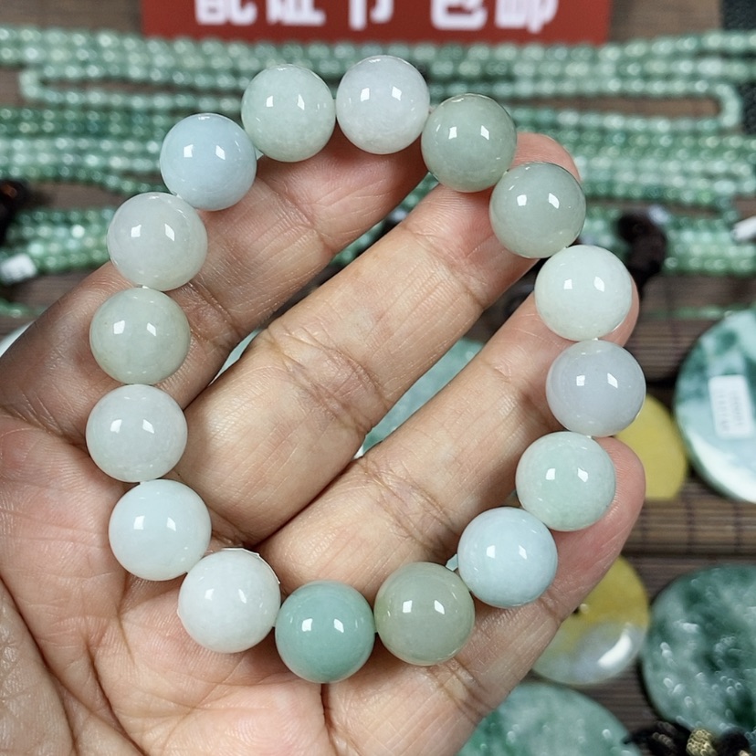 【闪购商品】翡翠颈饰未镶嵌玉手链翡翠玉卡12.5