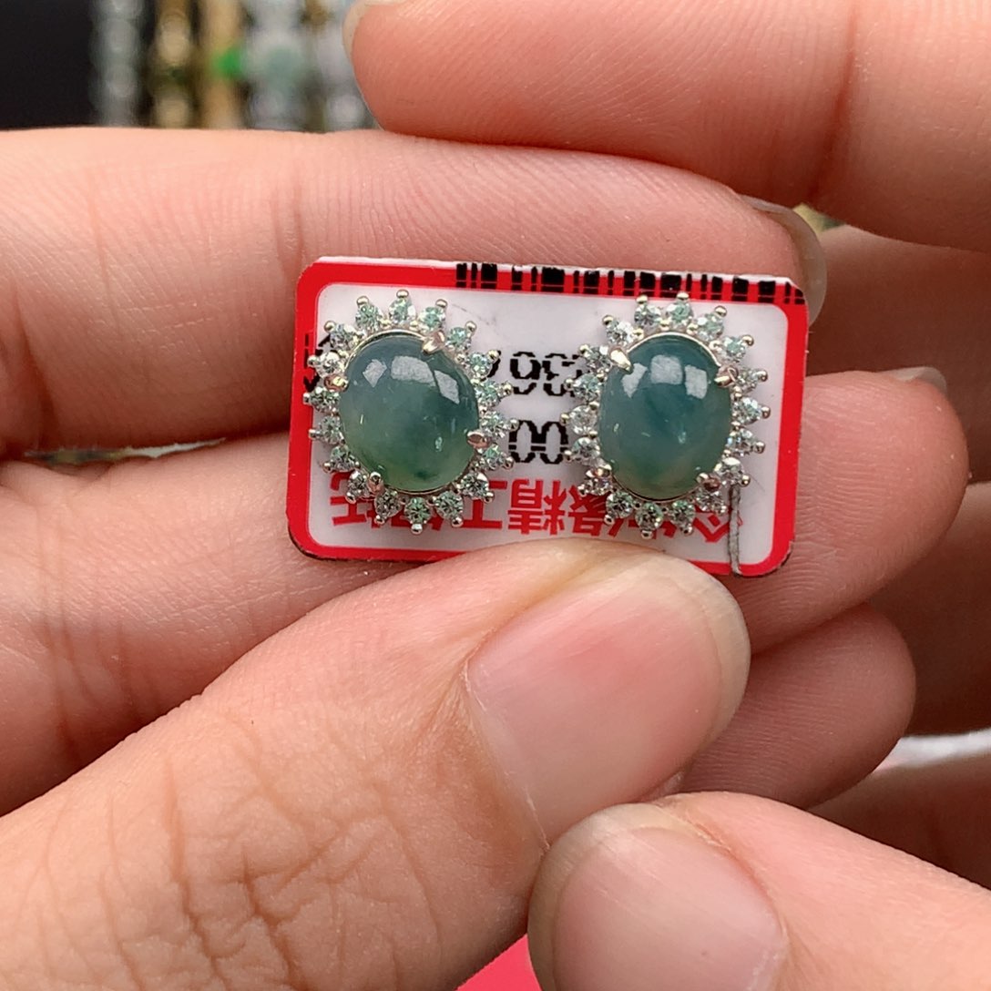 翡翠戒指银S925镶嵌天然翡翠手链