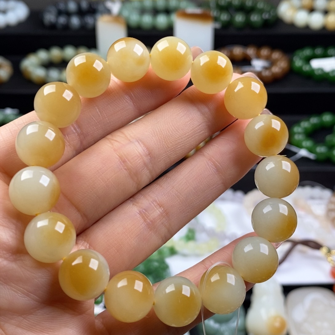 和田玉手串未镶嵌