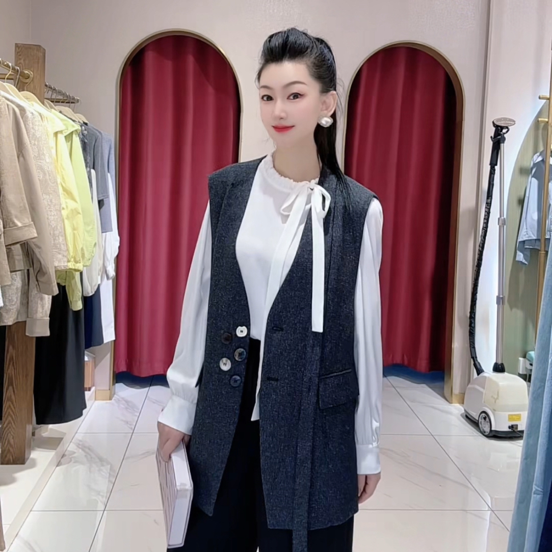 常规款马夹女款女装中长款气质四色小马甲百搭宽松女马甲