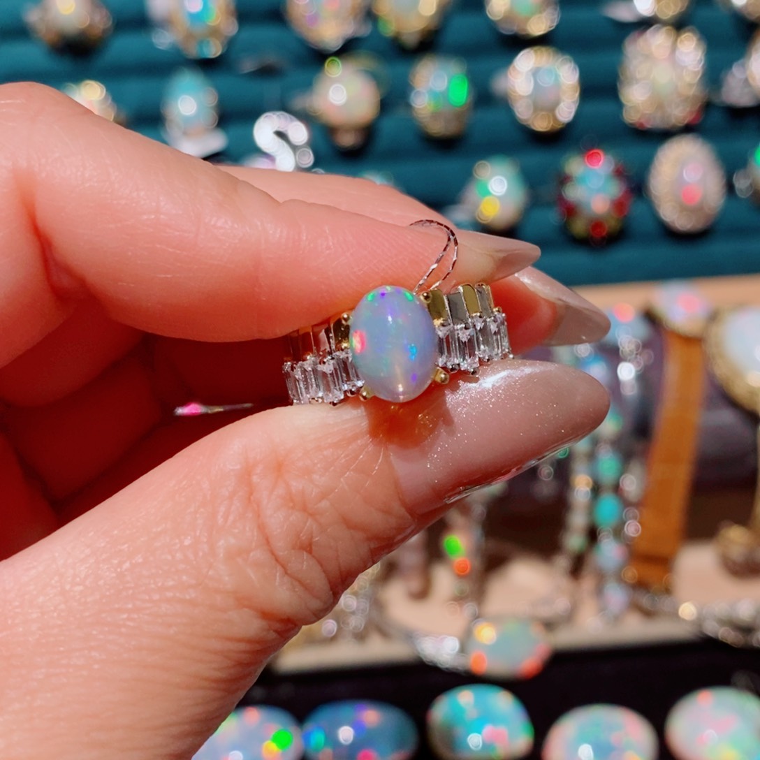 欧泊欧泊戒指银S925镶嵌