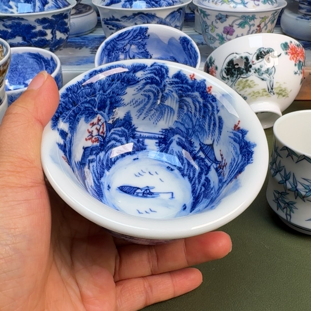 陶景德镇纯手绘茶具圆圆210